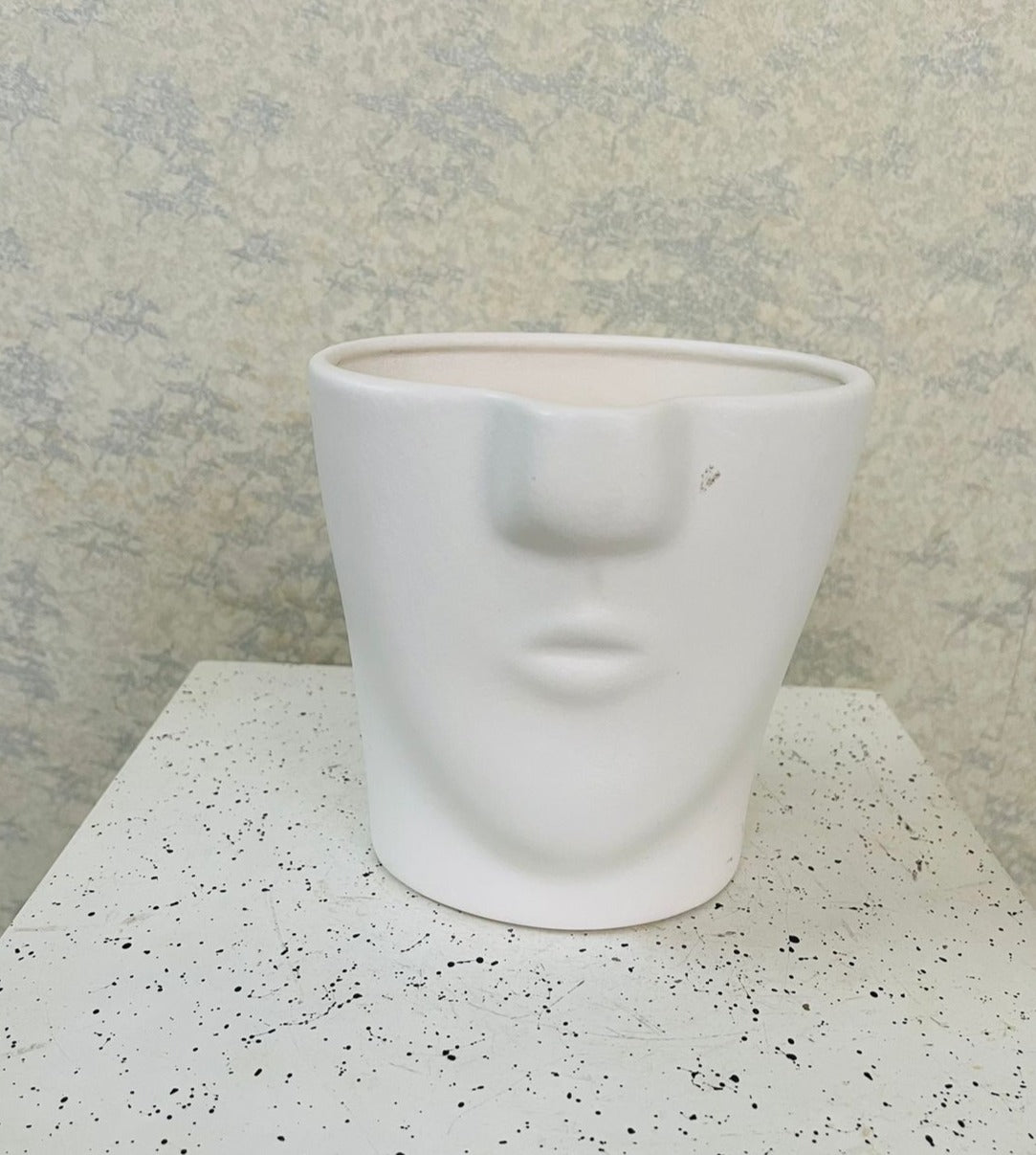 Ceramic White Face Vase